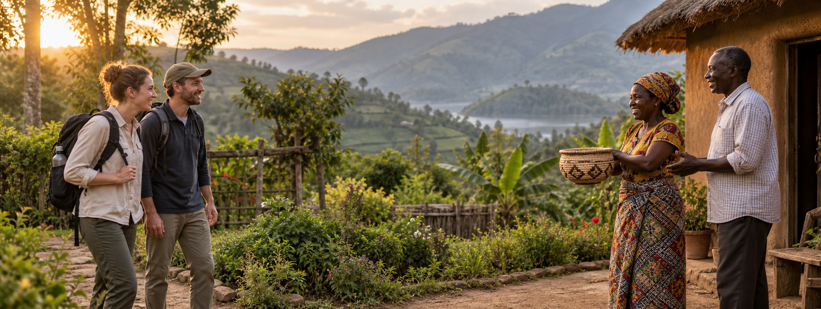 Illustrative Uganda safari scene